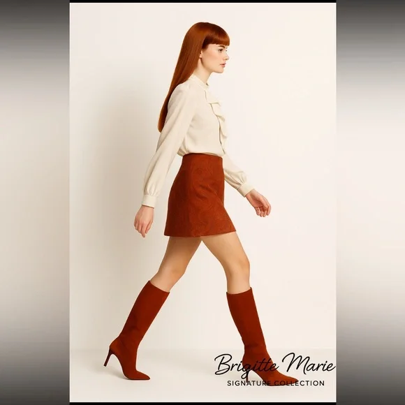 Silk Patchwork Plaid Mini Skirt - Picture 3 of 6